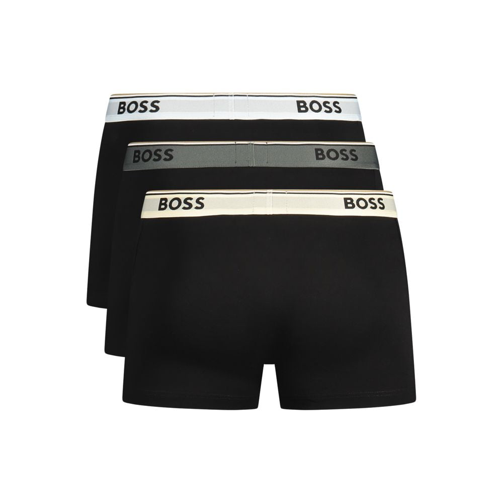 Black Cotton Men's Boxer Short