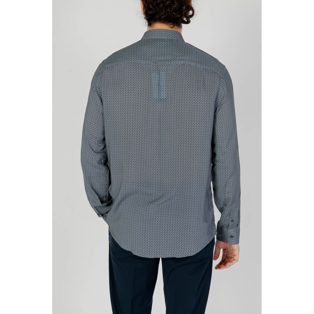 Gray Viscose Pattern Shirt