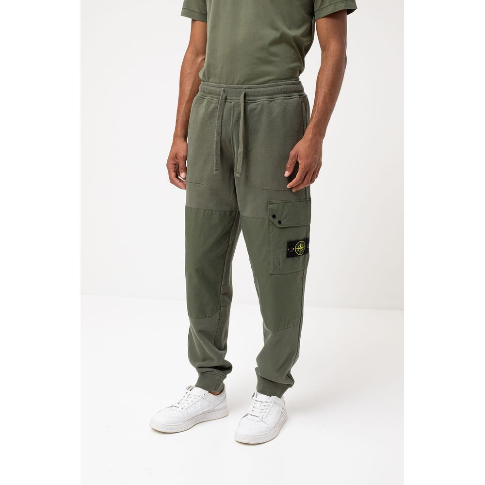 Green Cotton Men Pants