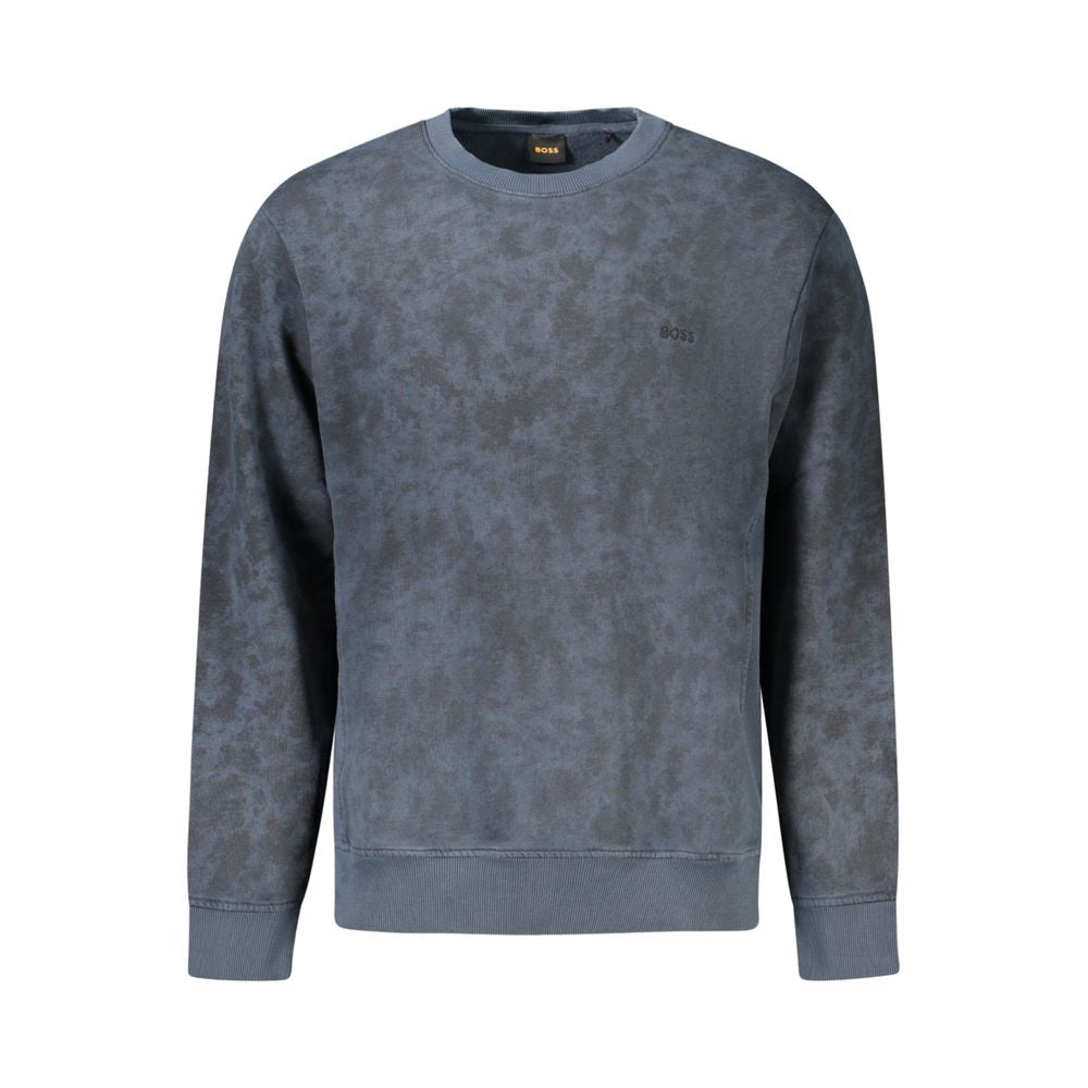 Blue Cotton Men Sweatshirt