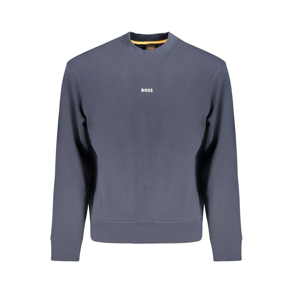 Blue Cotton Men Sweatshirt