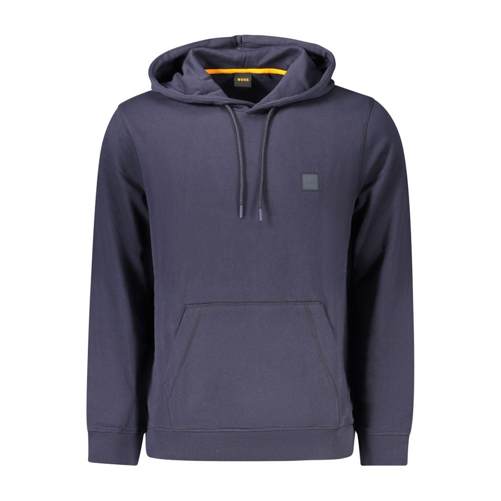 Blue Cotton Men's Hoodie