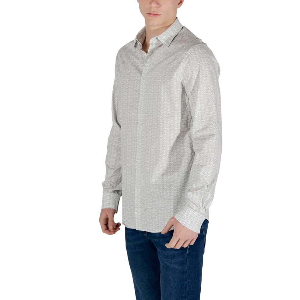 Cream Cotton Pattern Shirt