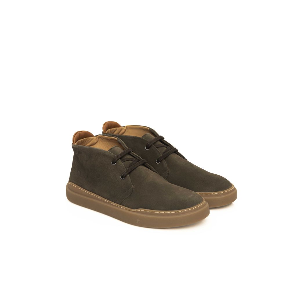 Green Cowhide Men Boot