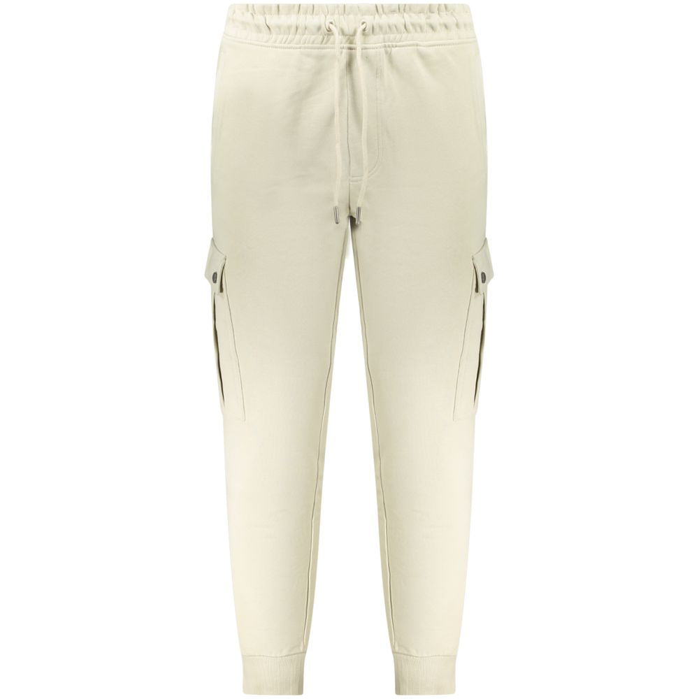 Beige Cotton Men's Sweatpant